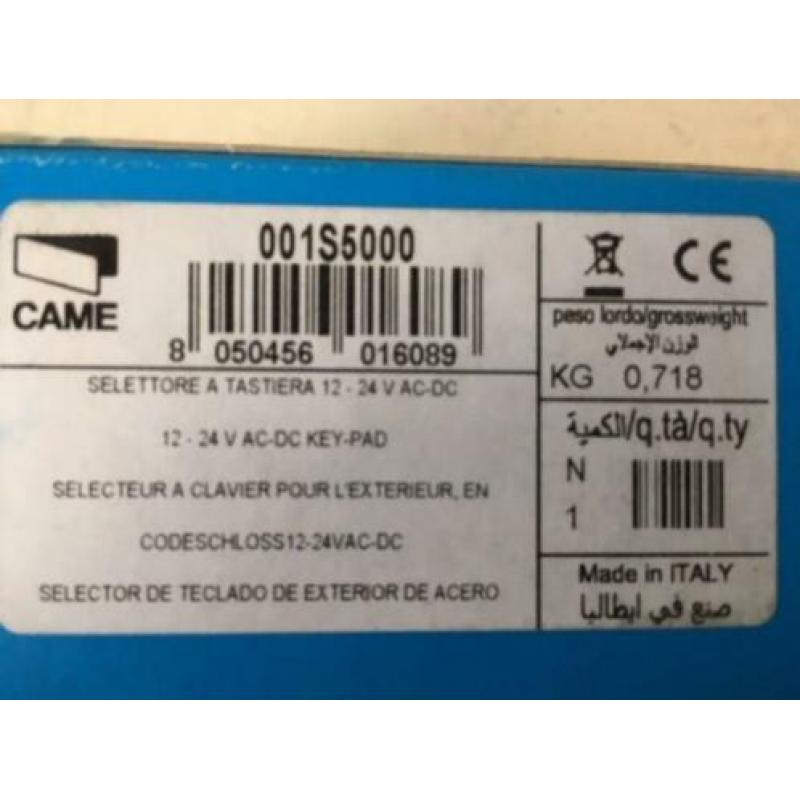 333. Came toegangscontrolesysteem Digital, aluminium - 001S5