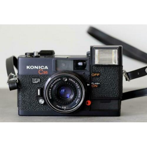 Konica C35 EF compacte analoge camera. Getest en werkend.