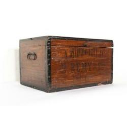 Antieke houten industriële meel kist Leuven