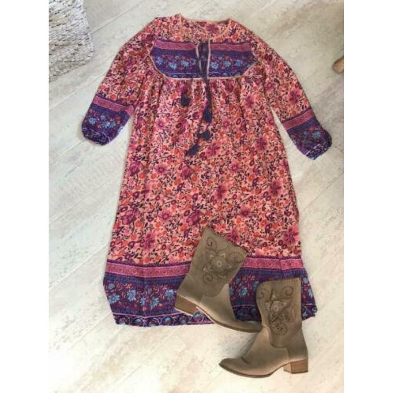 ?? nieuwe roze Ibiza maxidress bohemian 44-48 lange jurk