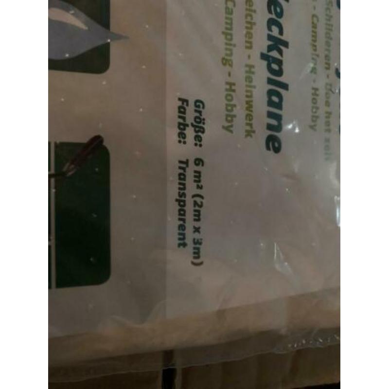 Partij afdekfolie transparant 2 bij 3 meter bouw tuin