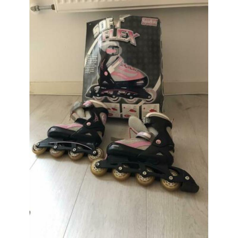 Nette roze skeelers. In maat verstelbaar 32-35