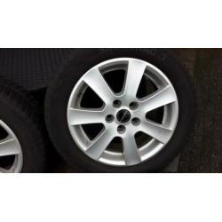 16inch borbet velgen winterbanden 5x112 vw set skoda audi