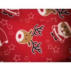 Fout kerst mantelpakje S/M rood één keer gedragen