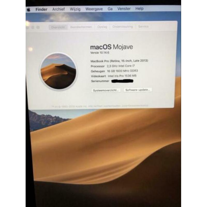 Macbook pro late 2013 i7 16gigRAM 512ssd