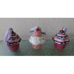7 stuks kerstboom hanger cupcake
