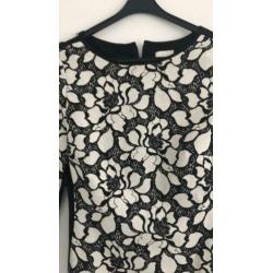 Reiss jurk zwart wit maat 36