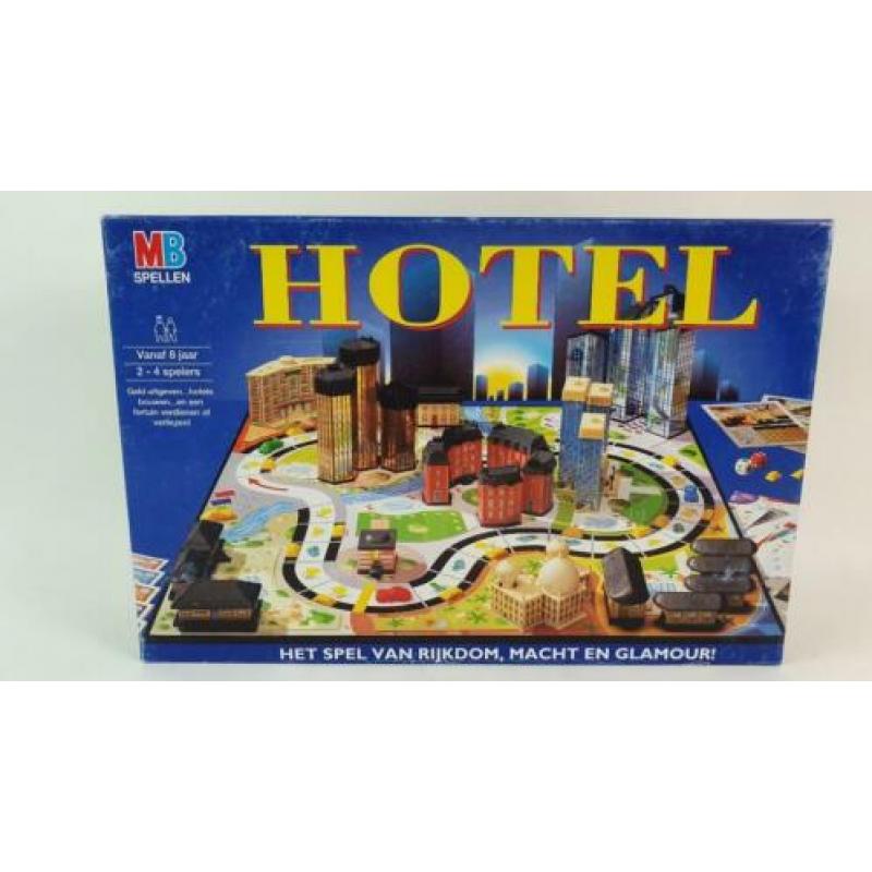 Hotel, bordspel MB Spellen uit 1996, helemaal compleet. 8C3