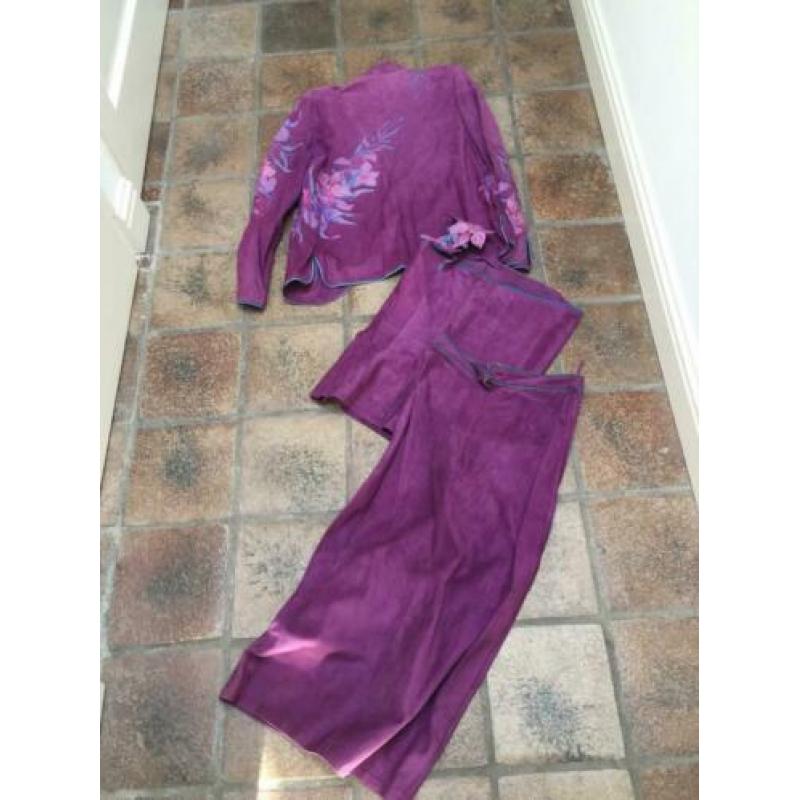 3dellig dames pak suède vintage Roberto Cavalli