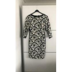Reiss jurk zwart wit maat 36