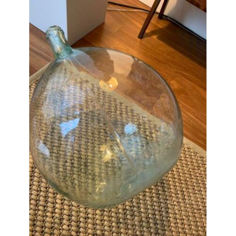 FLES, Grote groene fles van glas