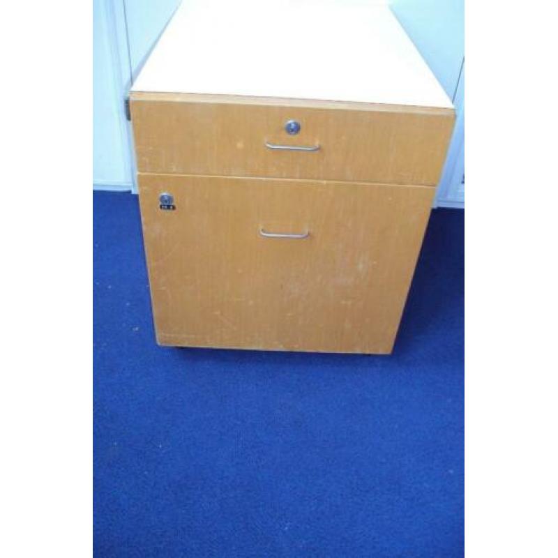 Bureau+ladeblok hout