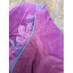 3dellig dames pak suède vintage Roberto Cavalli