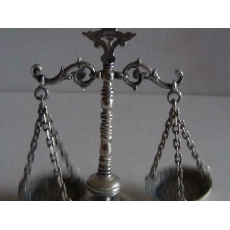 Miniatuur zilver CQ1 weegschaal zilveren miniaturen