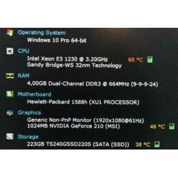 HP Z210 SFF Workstation/ E3-1230/ 4GB DDR3/ 240GB SSD W10