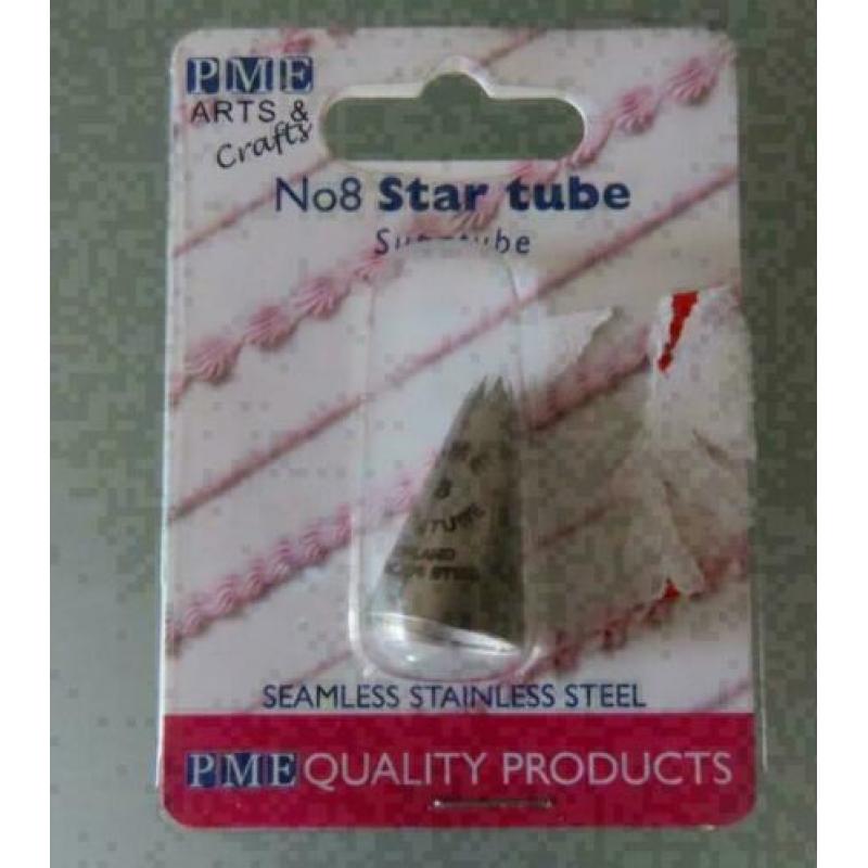 3 stuks spuitmond Nozzle PME / Star Tube nr. 8