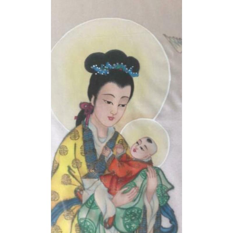 Chinees kunstwerk in lijst