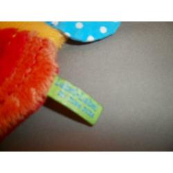 labellabel vliegtuig doekje rood/geel/paars/groen velours