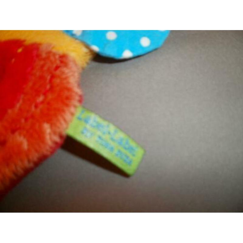 labellabel vliegtuig doekje rood/geel/paars/groen velours
