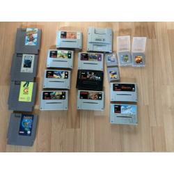 Nintendo game boys en super Nes etc.