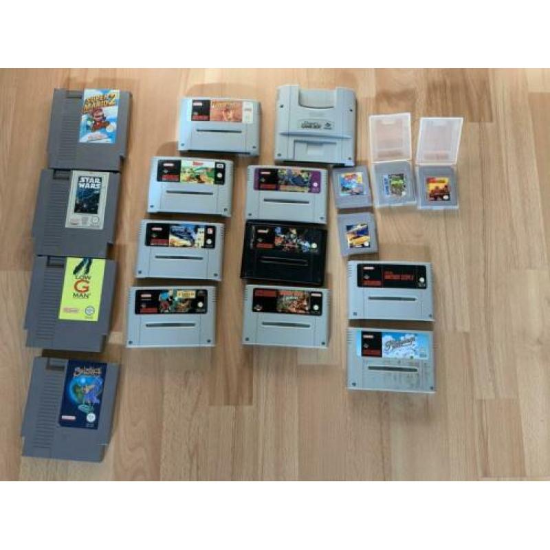 Nintendo game boys en super Nes etc.