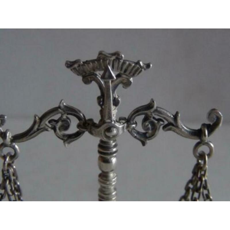 Miniatuur zilver CQ1 weegschaal zilveren miniaturen