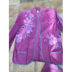 3dellig dames pak suède vintage Roberto Cavalli