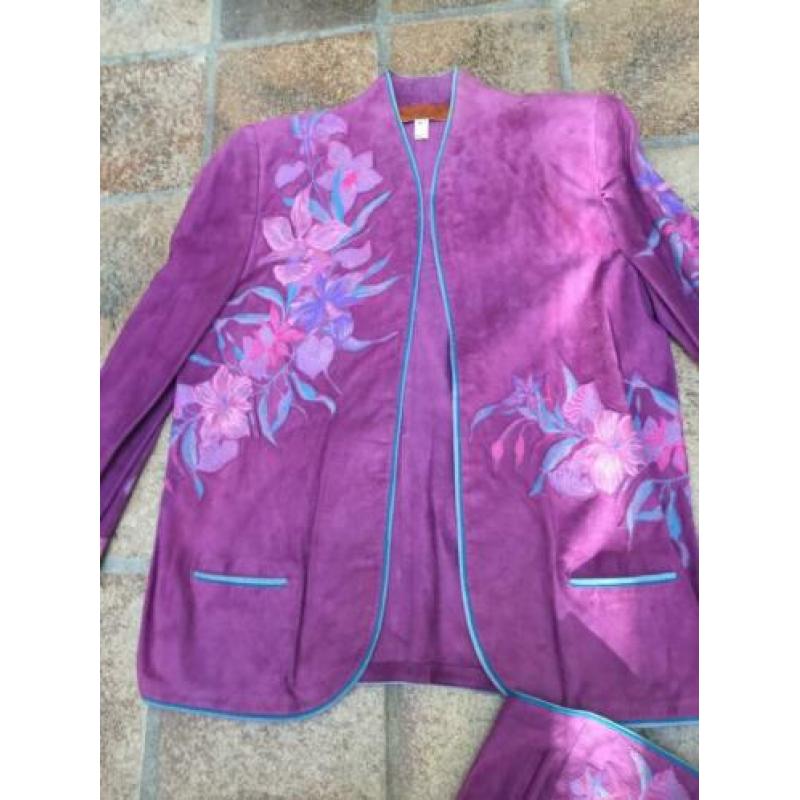 3dellig dames pak suède vintage Roberto Cavalli