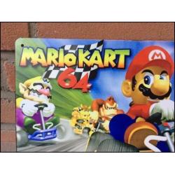 Super Mario Kart 64 - Metalen Wandbord Poster nintendo