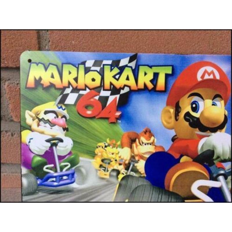 Super Mario Kart 64 - Metalen Wandbord Poster nintendo