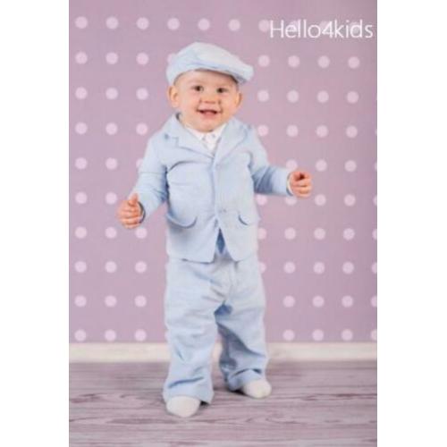 62 lichtblauw kostuumpje baby bruidsjonker doop kleding