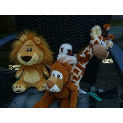 3 knuffels jungle