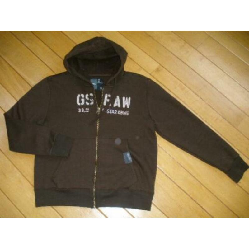 G-S vest bruin hooded maat XXL - nieuw -
