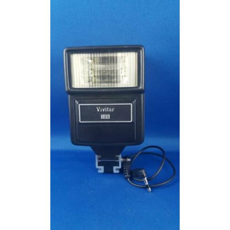 Vivitar 125, vintage flitser, shoe mount flash. 6C10