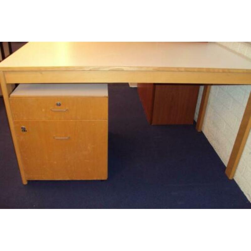 Bureau+ladeblok hout