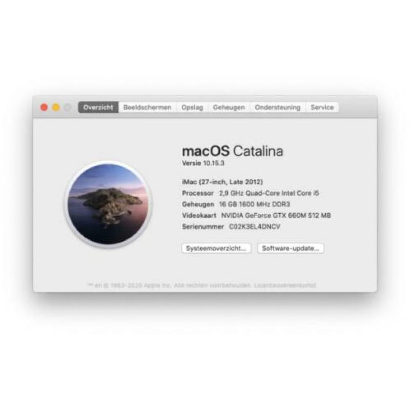 iMac 27 inch | slim model | 500GB SSD | 16GB (Refurbished)