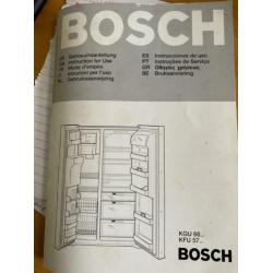 Amerikaanse Bosch Dubbele RVS koelkast/vriezer combi