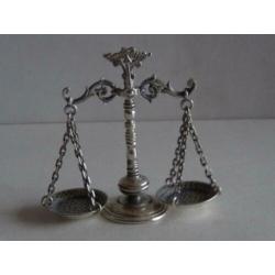 Miniatuur zilver CQ1 weegschaal zilveren miniaturen