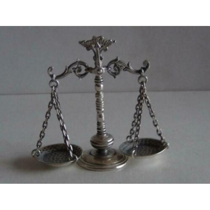 Miniatuur zilver CQ1 weegschaal zilveren miniaturen