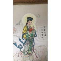 Chinees kunstwerk in lijst