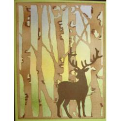 NIEUW GROTE Metalen Snijmal Birch Tree Forest Frame