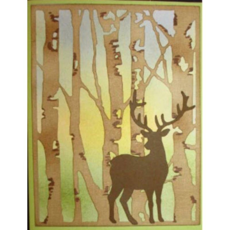 NIEUW GROTE Metalen Snijmal Birch Tree Forest Frame