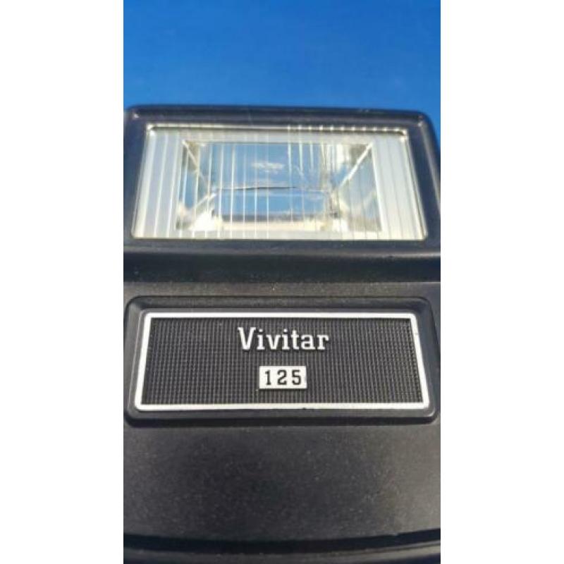 Vivitar 125, vintage flitser, shoe mount flash. 6C10