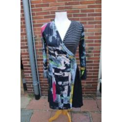 Overslagjurk zwart Arianna mt 40 AANBIEDING