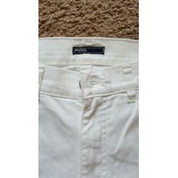 Witte angles jeans stretch met rechte pijp maat 38