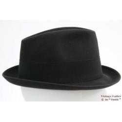 Vintage Gleufhoed Borsalino donker grijs 55 = S tot XS