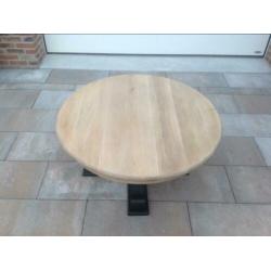 Salontafel rond zwart | Ronde zwarte salontafel | Eikenhout