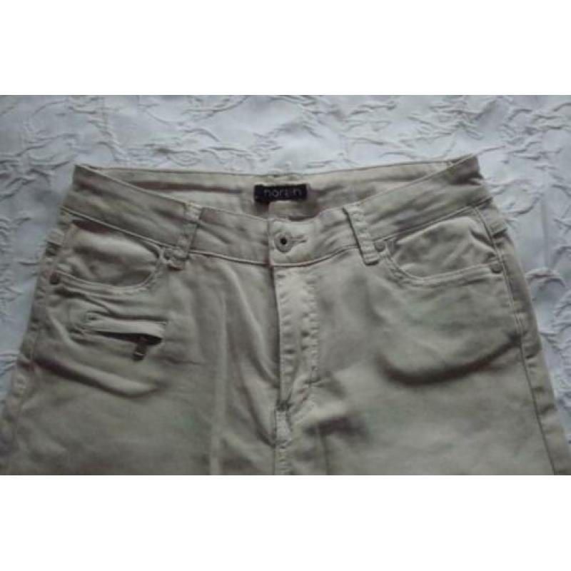 * Z.g.a.n. Norah beige stretchbroek maat 38 *