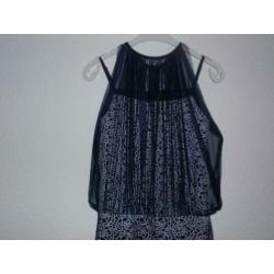 Maat 38 - blauw met tulle top tuniek