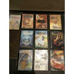 Grote set kinder en Disney dvd’s 76 stuks